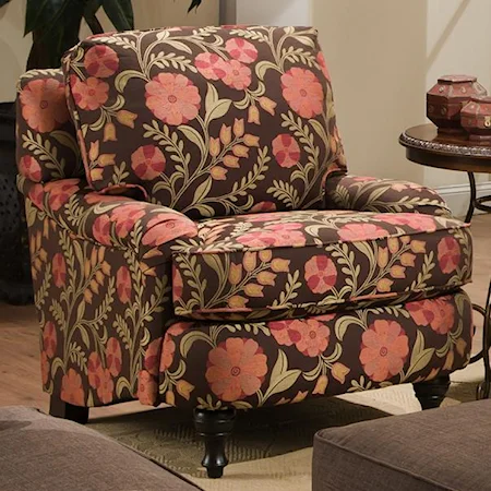 Contemporary Accent Chair with Pillow Back